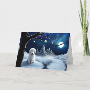 Tarjeta Navidades Felices Fiestas con Perro de los Grandes