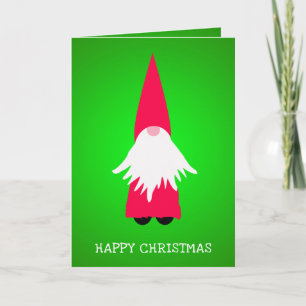 Tarjeta Navidades felices Scandi Gnome - personalizado