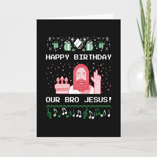 Tarjeta Navidades - Feliz cumpleaños hermano Jesús (Anverso)