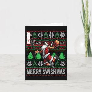 Tarjeta Navidades feos de Merry Swishmas Navidades de balo