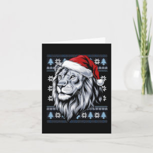 Tarjeta Navidades feos de Santa Hat suéter amantes de los
