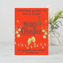 Tarjeta Navidades Festividad Muy Feliz Familia
