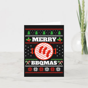 Tarjeta Navidades Festividad Patrón Avance Byrbecue Grill