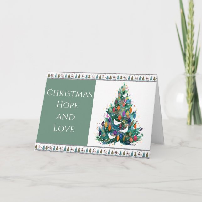 Tarjeta Navidades festivos con calidez (Anverso)