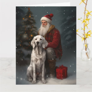 Tarjeta Navidades festivos de Inglaterra con Santa Claus