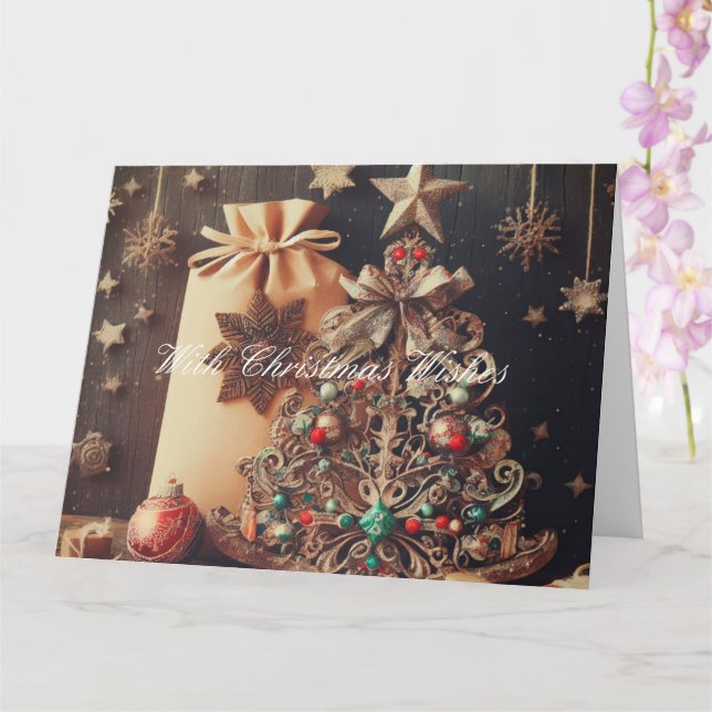 Tarjeta Navidades festivos de Victoria (Orquídea)