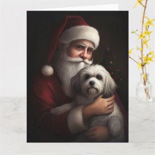 Tarjeta Navidades festivos habaneses con Santa Claus