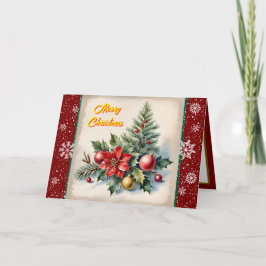 Tarjeta Navidades festivos hermosa colección antigua