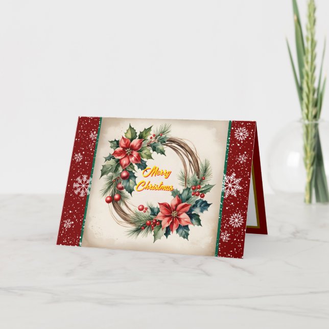 Tarjeta Navidades festivos hermosa colección de moda (Anverso)
