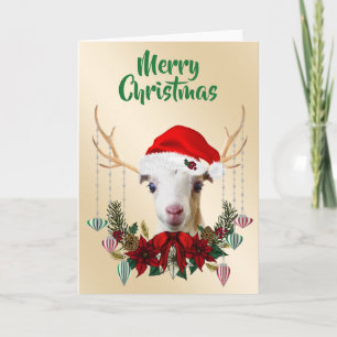 Tarjeta Navidades festivos LaMancha Niño de cabra