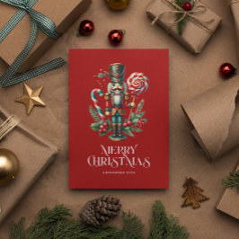 Tarjeta Navidades festivos Nutcracker personalizable