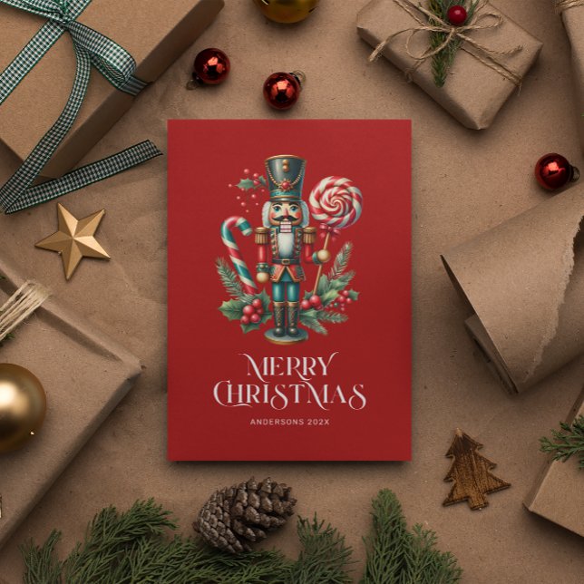 Tarjeta Navidades festivos Nutcracker personalizable (Subido por el creador)