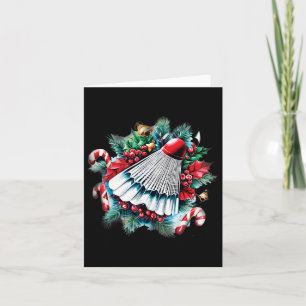 Tarjeta Navidades festivos para los amantes de Badminton