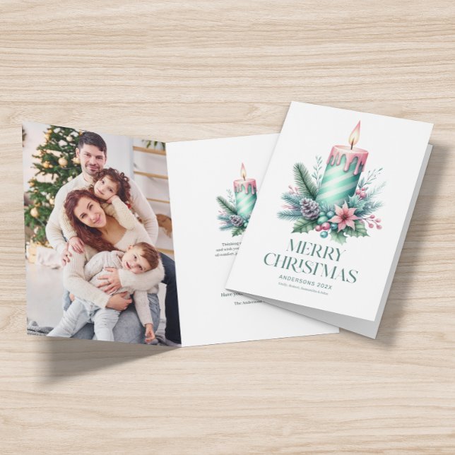 Tarjeta Navidades festivos pueden personalizar la foto (Subido por el creador)
