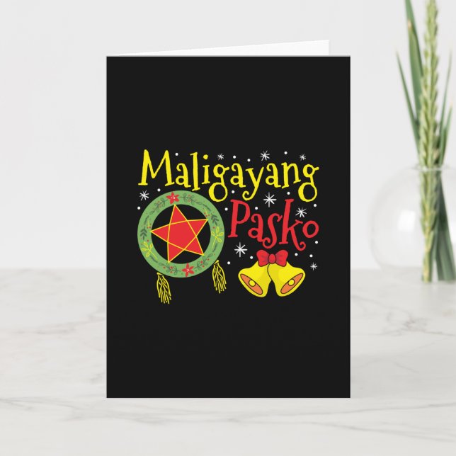Tarjeta Navidades filipinos Maligayang Pasko (Anverso)