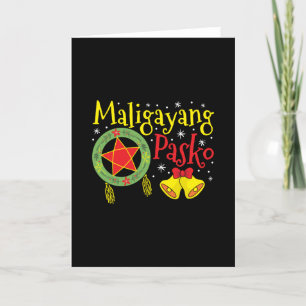 Tarjeta Navidades filipinos Maligayang Pasko