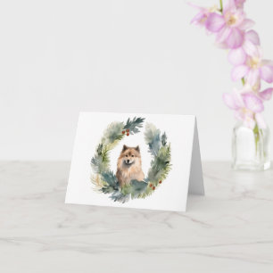 Tarjeta Navidades finlandeses de lappund Wreath Festimes P