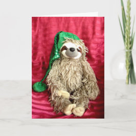 Tarjeta Navidades Foto Sloth