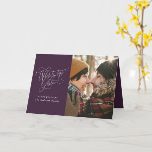Tarjeta Navidades fotográficos modernos de la selva de inv