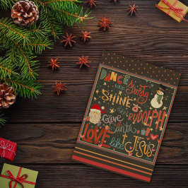 Tarjeta Navidades Frosty Rudolph Santa Jesus