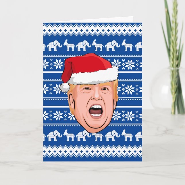 Tarjeta Navidades furiosos de Donald Trump (Anverso)