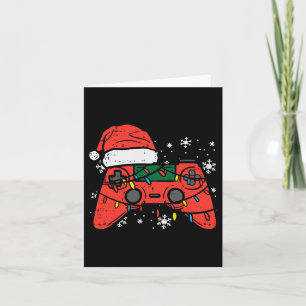 Tarjeta Navidades Gamer Controller Xmas Niños Jóvenes Me