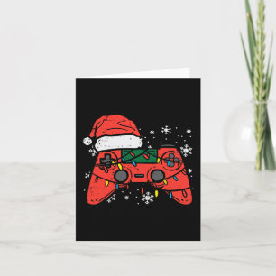 Tarjeta Navidades Gamer Controller Xmas Niños Jóvenes Me