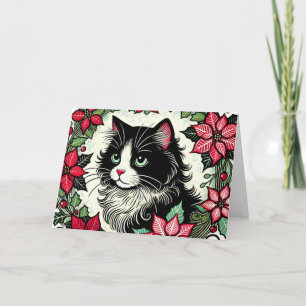 Tarjeta Navidades gatos de Tuxedo
