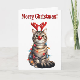 Tarjeta Navidades gatos divertidos de Kitten