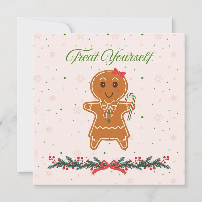 Tarjeta Navidades Gingerbread Woman (Anverso)