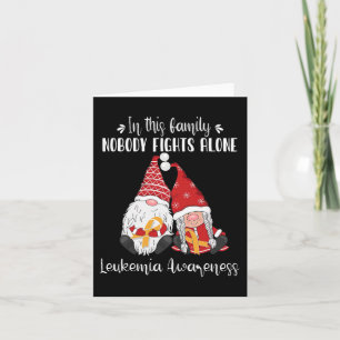Tarjeta Navidades Gnomes Leukemia Sensibilización
