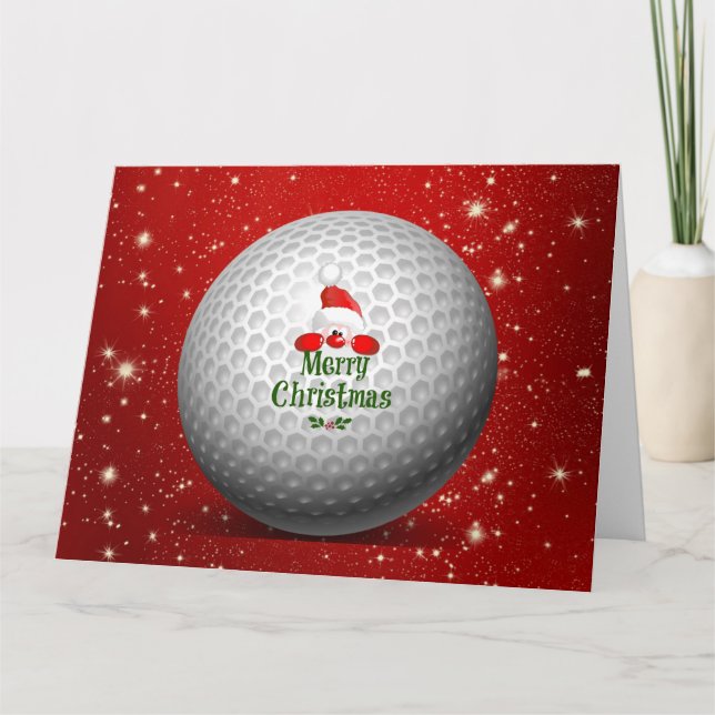 Tarjeta Navidades Golf Santa Design (Anverso)