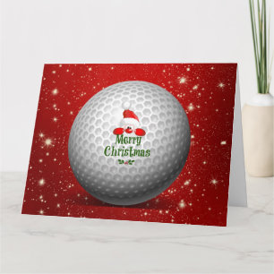 Tarjeta Navidades Golf Santa Design
