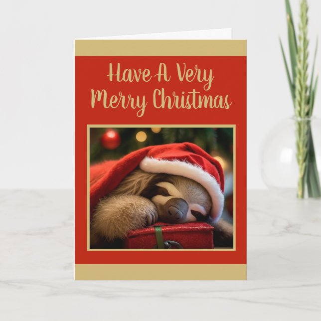 Tarjeta Navidades Gorras Navidades (Anverso)