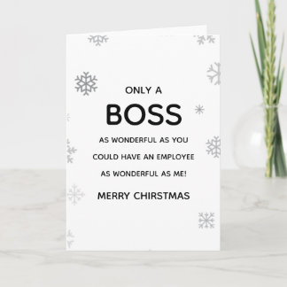 Tarjeta Navidades graciosos de jefe/gerente maravilloso