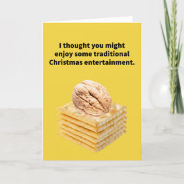 Tarjeta Navidades graciosos de Pun Nutcracker (Nut on Salt