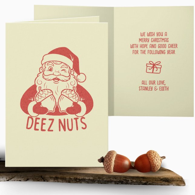 Tarjeta Navidades graciosos de Retro Naughty Santa Deez Nu (Subido por el creador)
