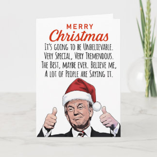 Tarjeta Navidades graciosos de Trump - Humor de vacaciones