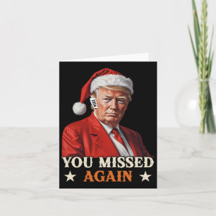 Tarjeta Navidades graciosos de Trump que perdiste de nuevo