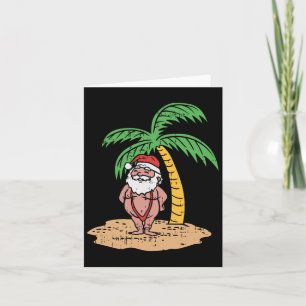 Tarjeta Navidades Graciosos Del Traje De Baño De Verano De