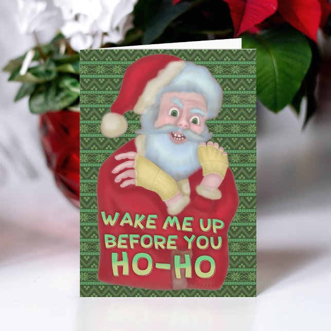 Tarjeta Navidades graciosos El humor de Santa Claus me des (Subido por el creador)