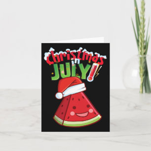 Tarjeta Navidades Graciosos En Julio De La sandía De Veran