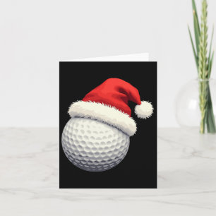 Tarjeta Navidades Graciosos Golf Santa Ball Con Gorra En N