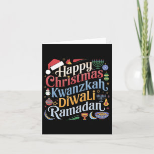 Tarjeta Navidades Hanukkah Kwanzaa Diwali Ramadan