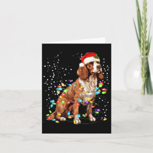 Tarjeta Navidades hispanos de perro de Springer ingleses a