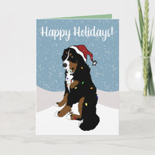 Tarjeta Navidades Holiday Bernese Mountain Dog
