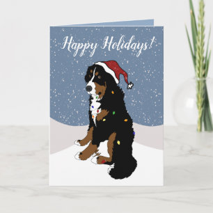 Tarjeta Navidades Holiday Bernese Mountain Dog
