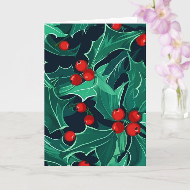 Tarjeta Navidades Holly (Orquídea)