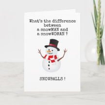 Navidades humorísticos con diseño de muñeco de nie