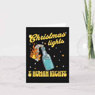 Tarjeta Navidades iluminan a Pegatina de Derechos Humanos